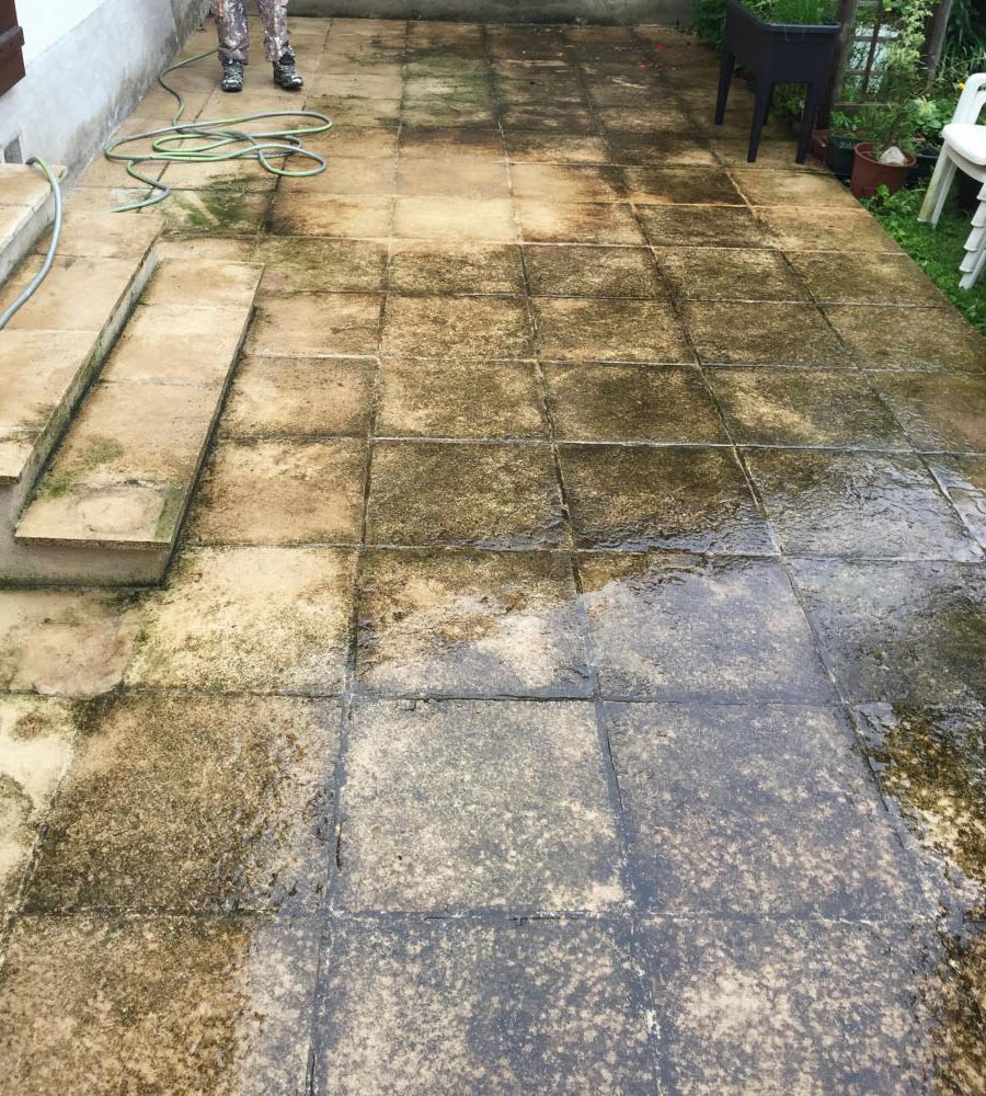 Terrasse après nettoyage